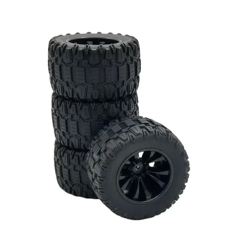 4PCS 88mm 12mm Hex Rubber Tires Wheels for SCY 16101 16102 16103 Pro MJX Hyper Go 14210 16210 1/14 1/16 RC Monster Truck Upgrade