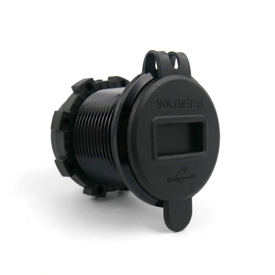 12V Dual USB Port 4.2A Cigarette Lighter Charger Socket LED Digital Voltmeter 1x