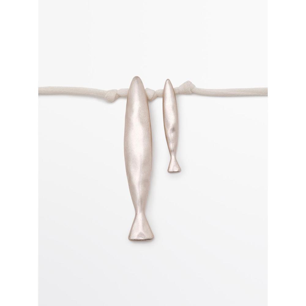 Silk Cord Necklace with Fish 04602615808