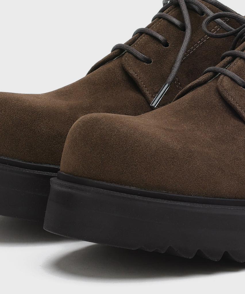 Firenze Atelier [Second.A] Volume Round Toe 5Cm Suede Derby 2Ndf2700Bs [Brown]