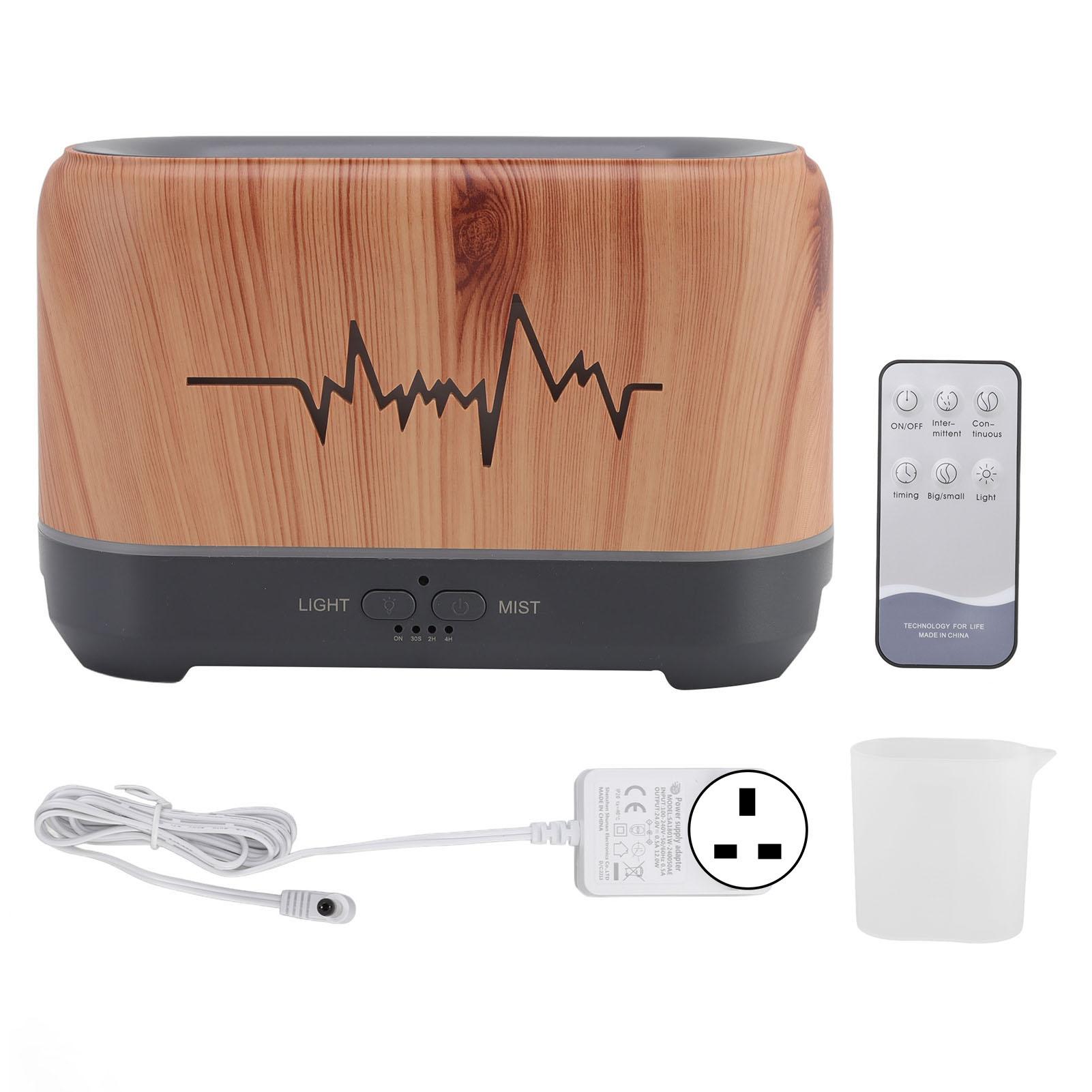 

200ml Essential Oil Diffuser Remote Control Quiet Aroma Mist Diffuser Humidifier with Hollow Flame