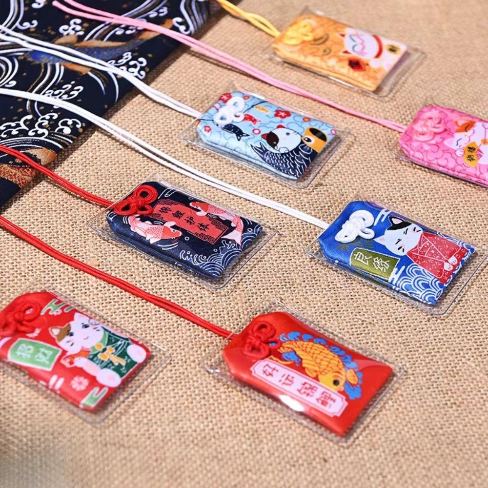 Portable Empty Japanese Prayer Omamori Pray Fortune Beauty Health Safety Mini Wealth Bag Amulet Guard Pendant Keychain