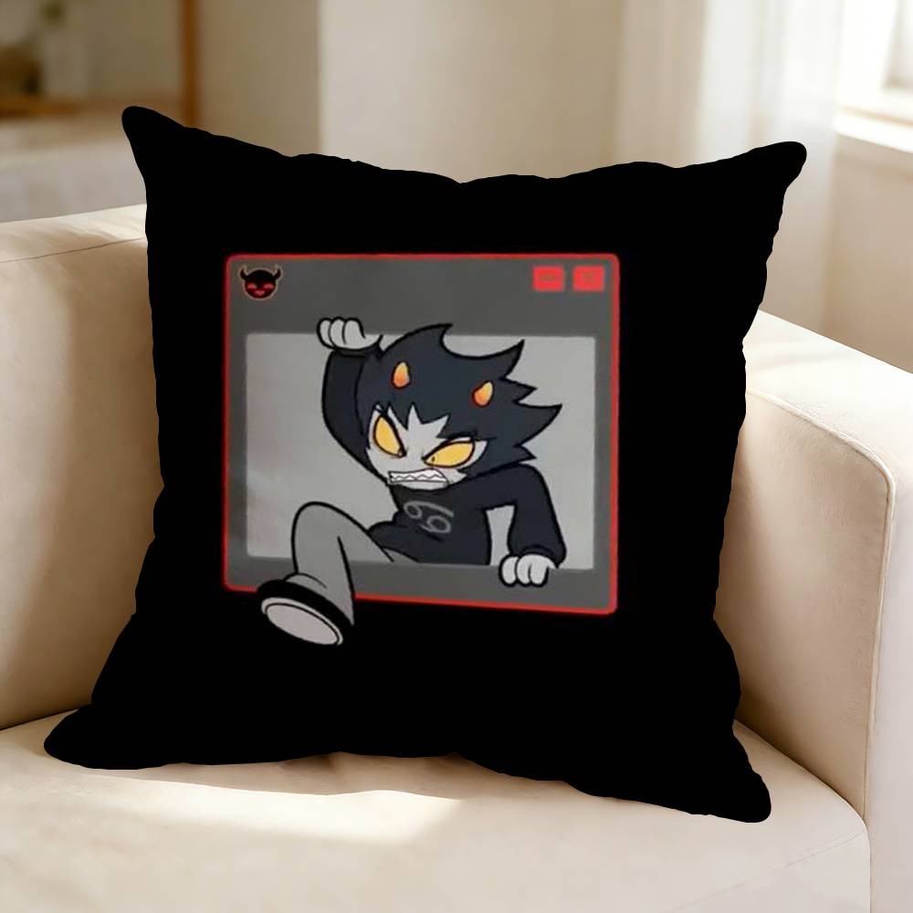 HHomestuck Cool KKarkat Vantas Pillow Case Square DoubleSided Sofa Cushion Cover Bedroom Bedside Pillow