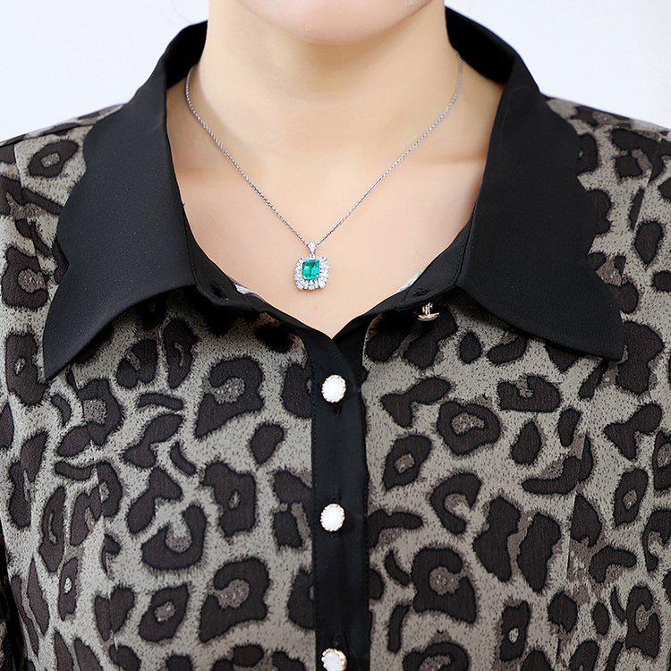 Elegant Leopard Print Dress 2023: Stylish Spring & Autumn Wear for Middle-aged Women