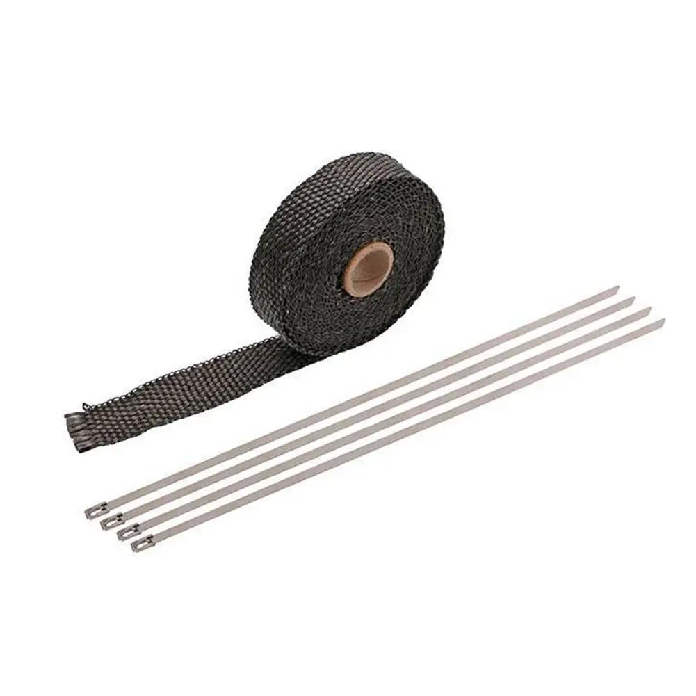 Motorcycle Exhaust Pipe Insulation Belt Fiberglass Pipe Glass Motorcycle Tape Header Heat Fiber Exhaust Thermal D8v3
