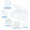 30Pcs Small Clear Plastic Bead Storage Box Bead Organizer Box Containers with Hinged Lid for Storage of Small Items