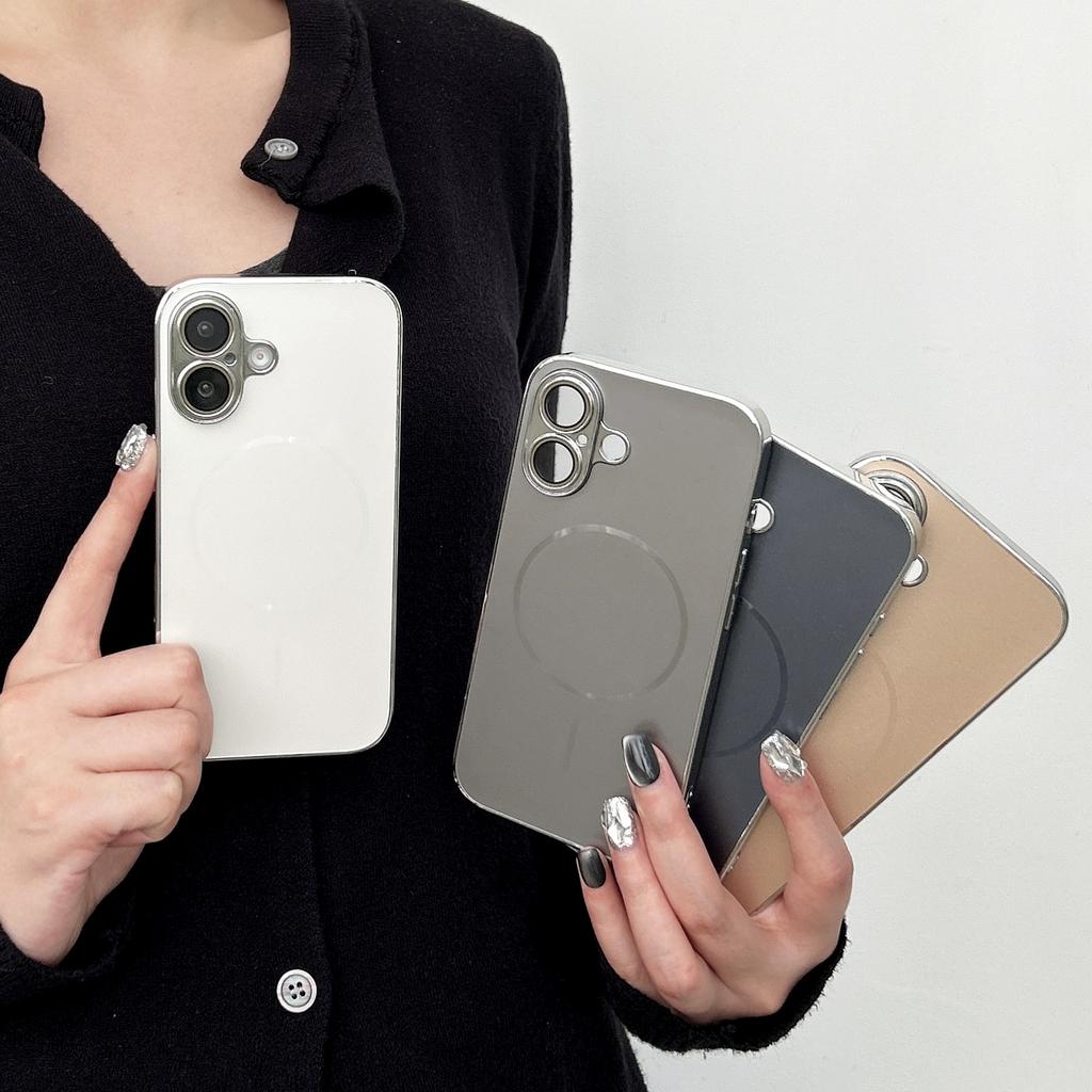 Fine-ring Magnetic Electroplated Phone Cases Are Suitable for Apple 14promax Protective Cases and Iphone15plus Shells