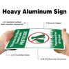 GLOBLELAND This Area Has Been Treated with Please Keep All Pets Off The Grass Sign, 10x12 Inches 35 Mil Aluminum Grass Yard Sign, UV Protected and