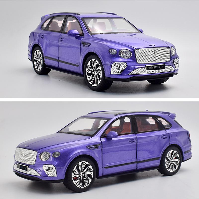 Bentley Bentayga-Druckgussauto-Modellspielzeug im Maßstab 1:24, zurückziehbares Spielzeugfahrzeug mit Ton und Licht für Kinder, Kleinkinder, Jungen und Mädchen, Geschenkkollektion