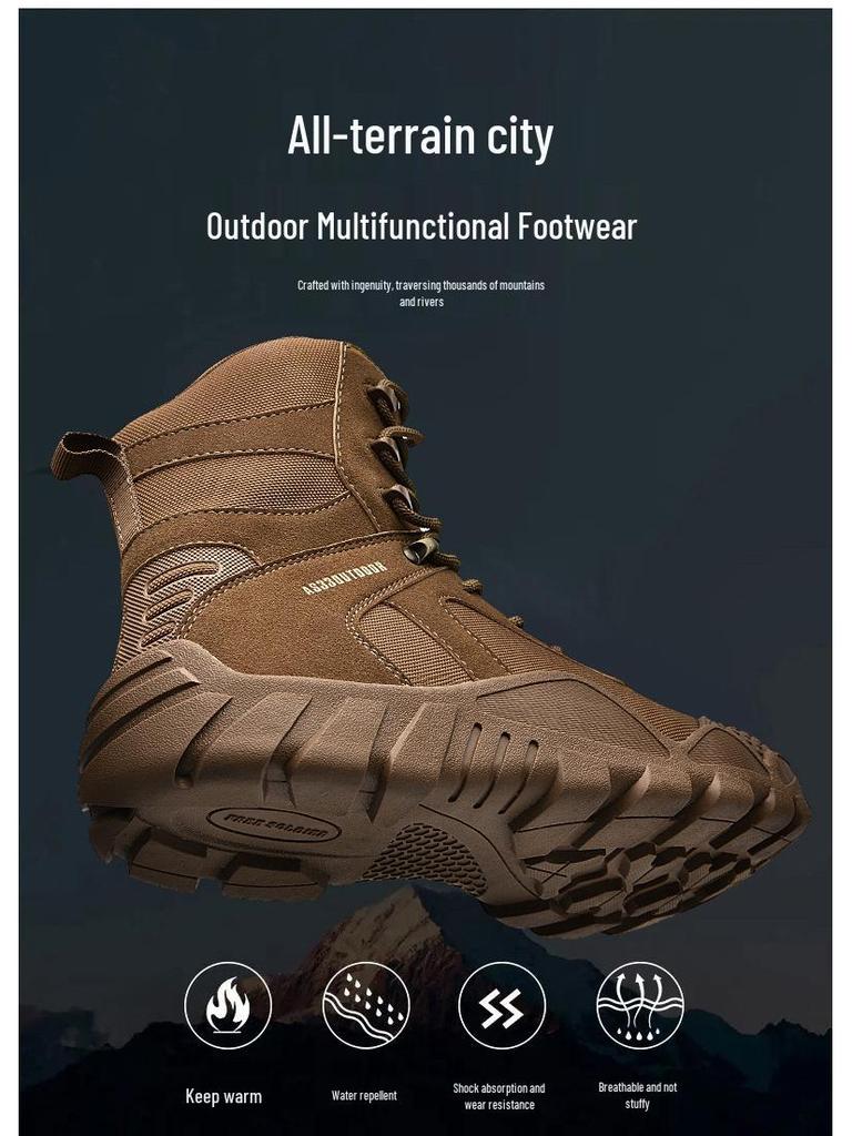 Plus Size Camouflage Military Boots: Wear-Resistant, Perfect for Hiking and Climbing