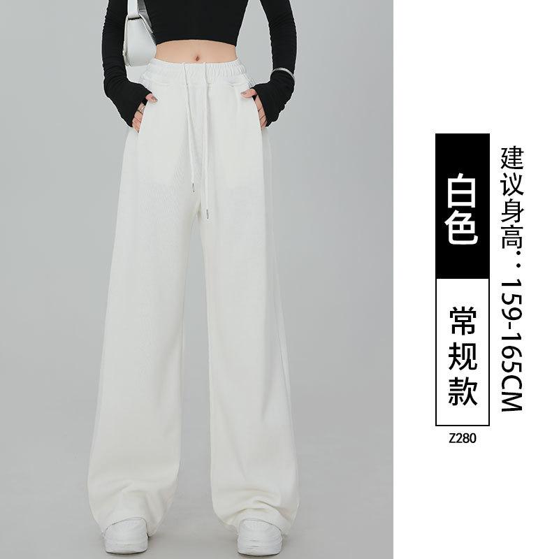 Lamb wool sweatpants women's autumn and winter new black leggings small fleece thickened Harlan sweatpants