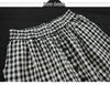 Women's Retro Plaid High-Waisted Wide-Leg Cropped Pants - Summer Lightweight Style
