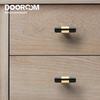Dooroom Messing Möbelgriffe Schwarz Gold Licht Luxus Modern Nordisch Schublade Kleiderschrank Kommode Langer Schrank Knöpfe Griffe