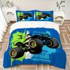 Monster Truck Adventure Print 3Pcs Bedding Setduvet Cover With 2 Bedropillowcase Home Birthday Gift