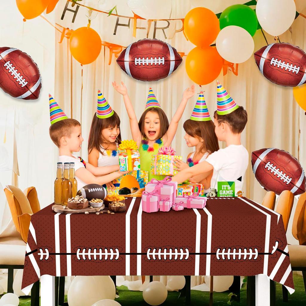 Football Tablecloth 2 Pack Football Party Decorations Party Tablecloths, Football Birthday Party for Tailgate Party Superbowl Decorations