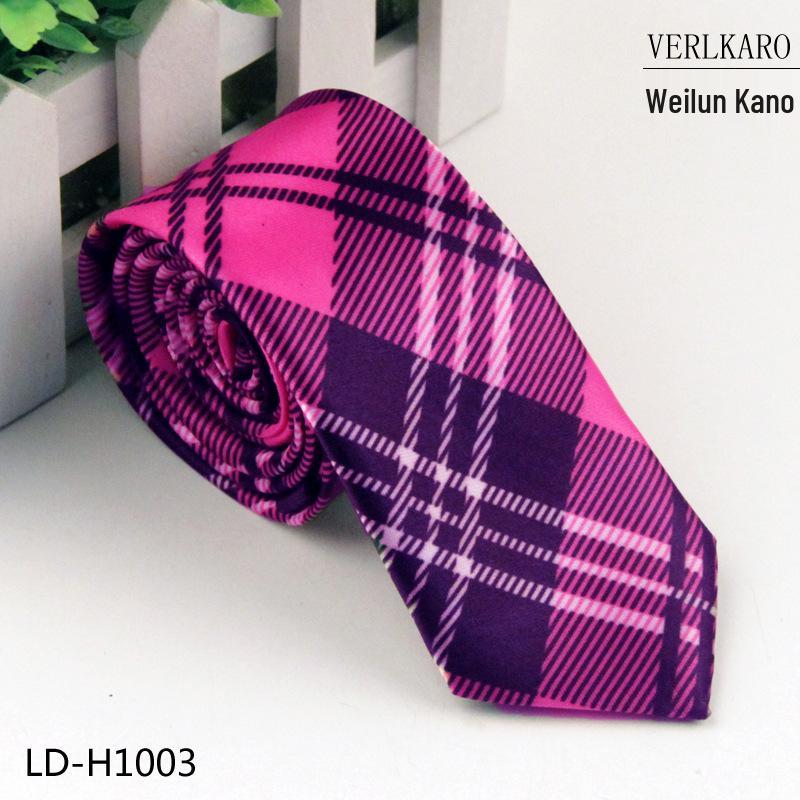 Multi-Color Student 5cm Narrow British Casual Polyester Silk Printed Tie