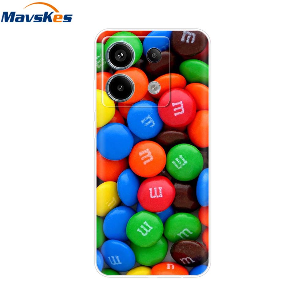 Handyhülle Für Xiaomi Redmi Note 13 Pro 5G Rückseite Niedlich Stoßfest Weich Klar Silikon TPU Für Redmi Note13 Note 13 Pro Funda