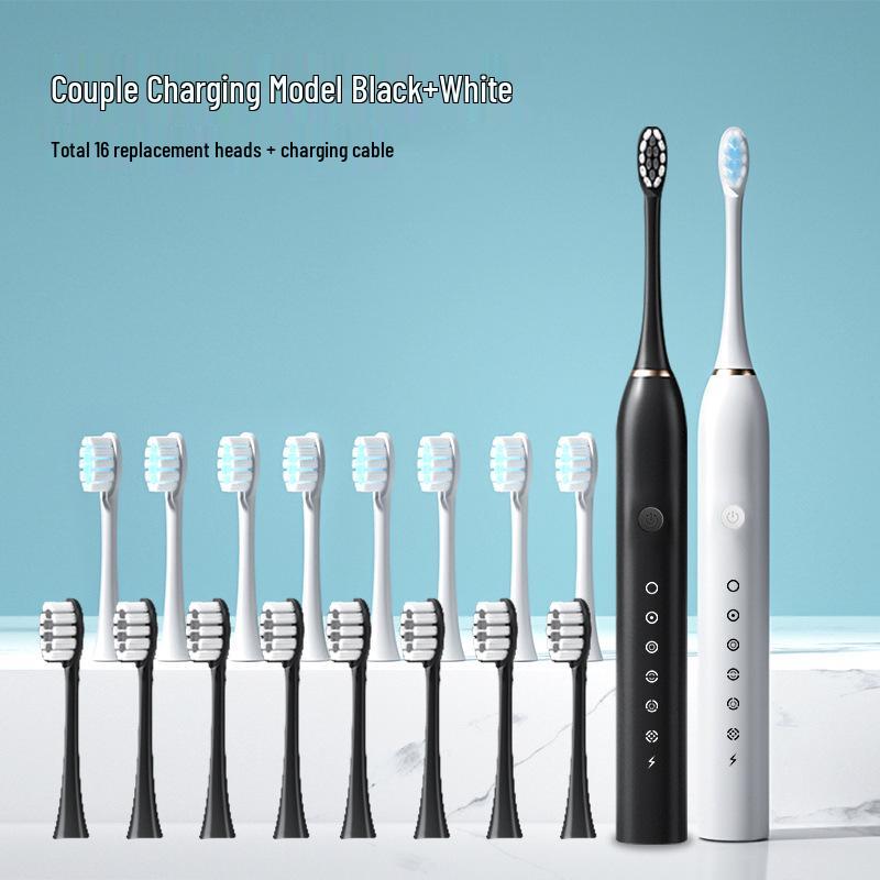 Universal Electric Toothbrush Set: Soft Bristle, Portable, for Adults & Children
