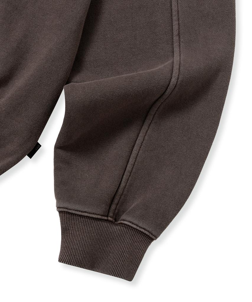 Brownbreath Pigment Tag Hood Zip Up - Brown