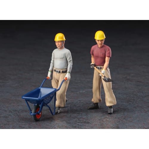 Hasegawa 1/35 Construction Machinery Series Construction Worker Set A Plastic Model WM03