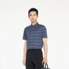 K-Boxing Men's Striped Silk Blend Short Sleeve Shirt BADR2373