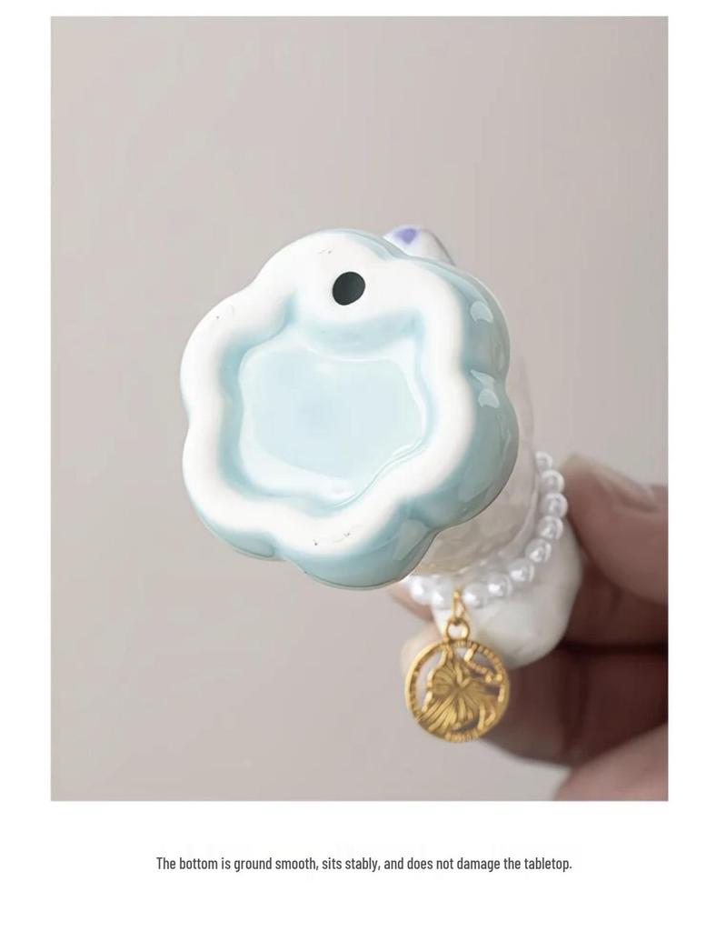Rotating Crystal Glaze Ceramic Horse Tea Pet Ornament - Year of the Horse Gift.