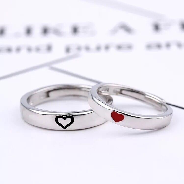 Heart-Shaped Resin Couple Ring - Simple, Creative Qixi & Valentine's Day Gift