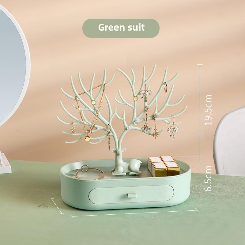 Kreativer Schreibtisch-Organizer aus Hirschgeweih für Schmuck und Ohrringe