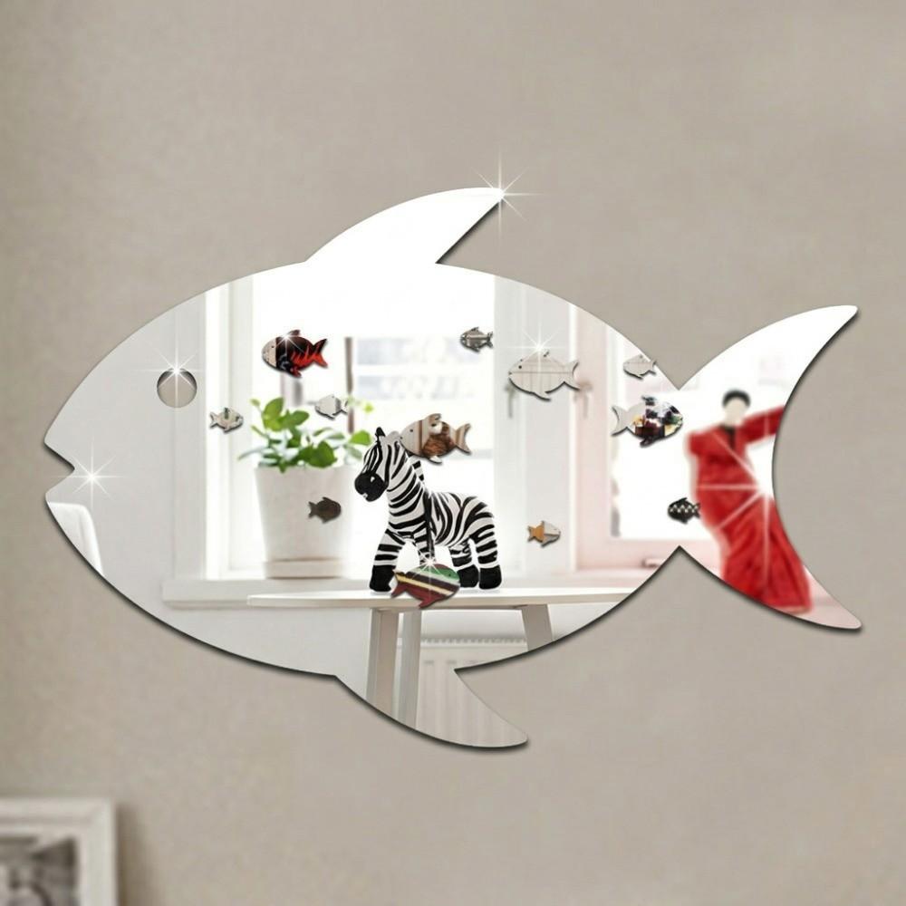 Frameless Fish School Wall Stickers Acrylic Novel Wall Sticker Modern Wall Sticker  Wall Decoration