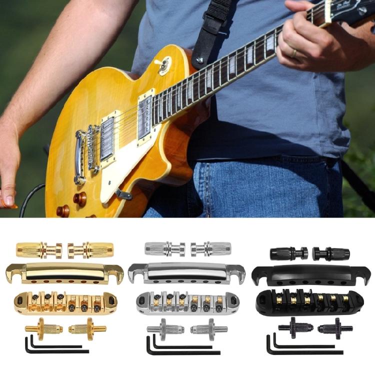 1 Set Roller Guitar Bridge Locking Tune O Matic Bridge Tailpiece Tail For Guitar