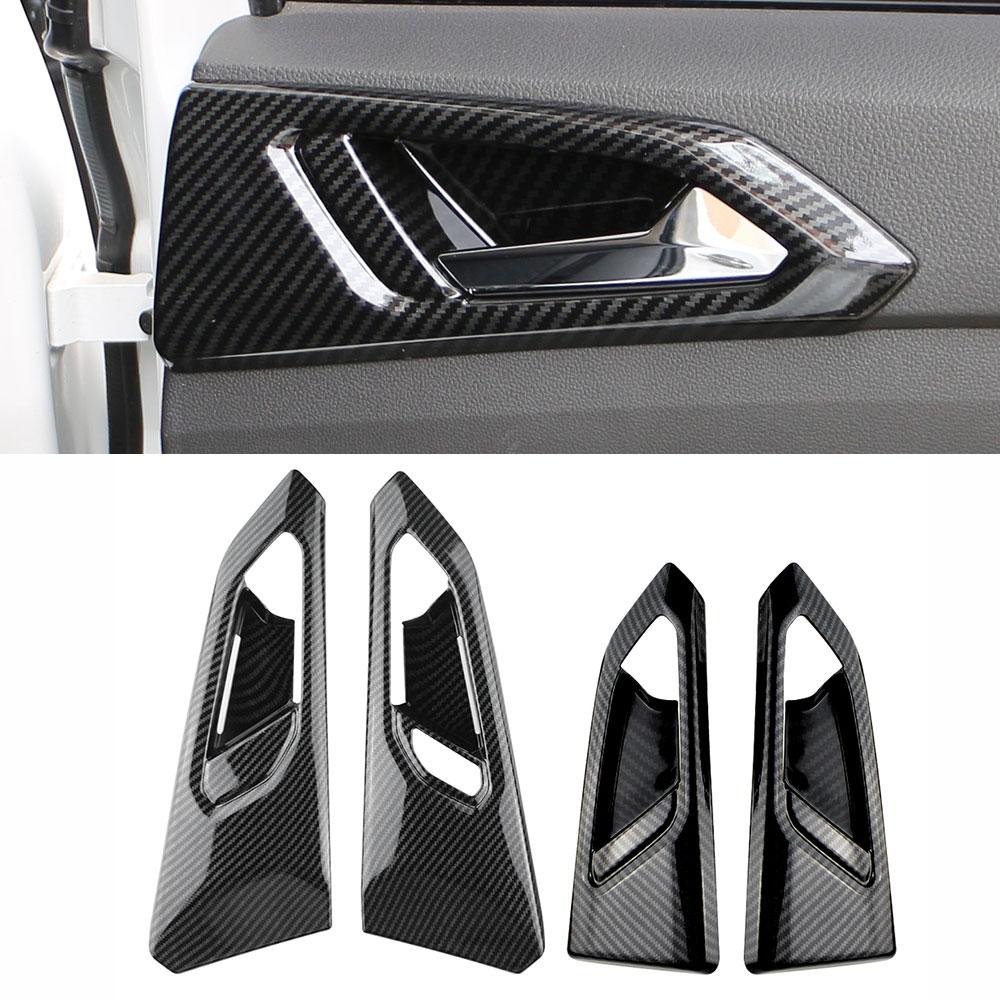 For Volkswagen VW T-Cross Tcross 2018 - 2023 LHD Door Handle Cover Decoration Sticker Trim Interior Accessories