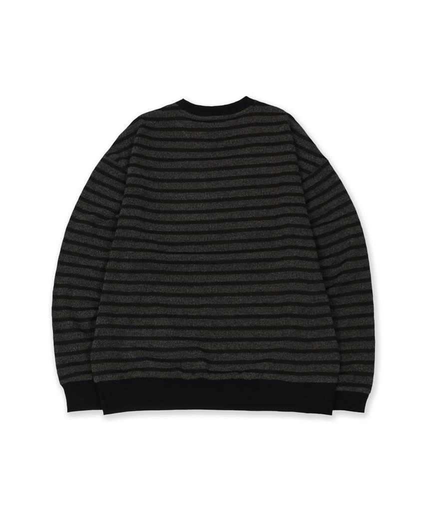 CAMEL WORK Relaxed Striped Knit (Green)