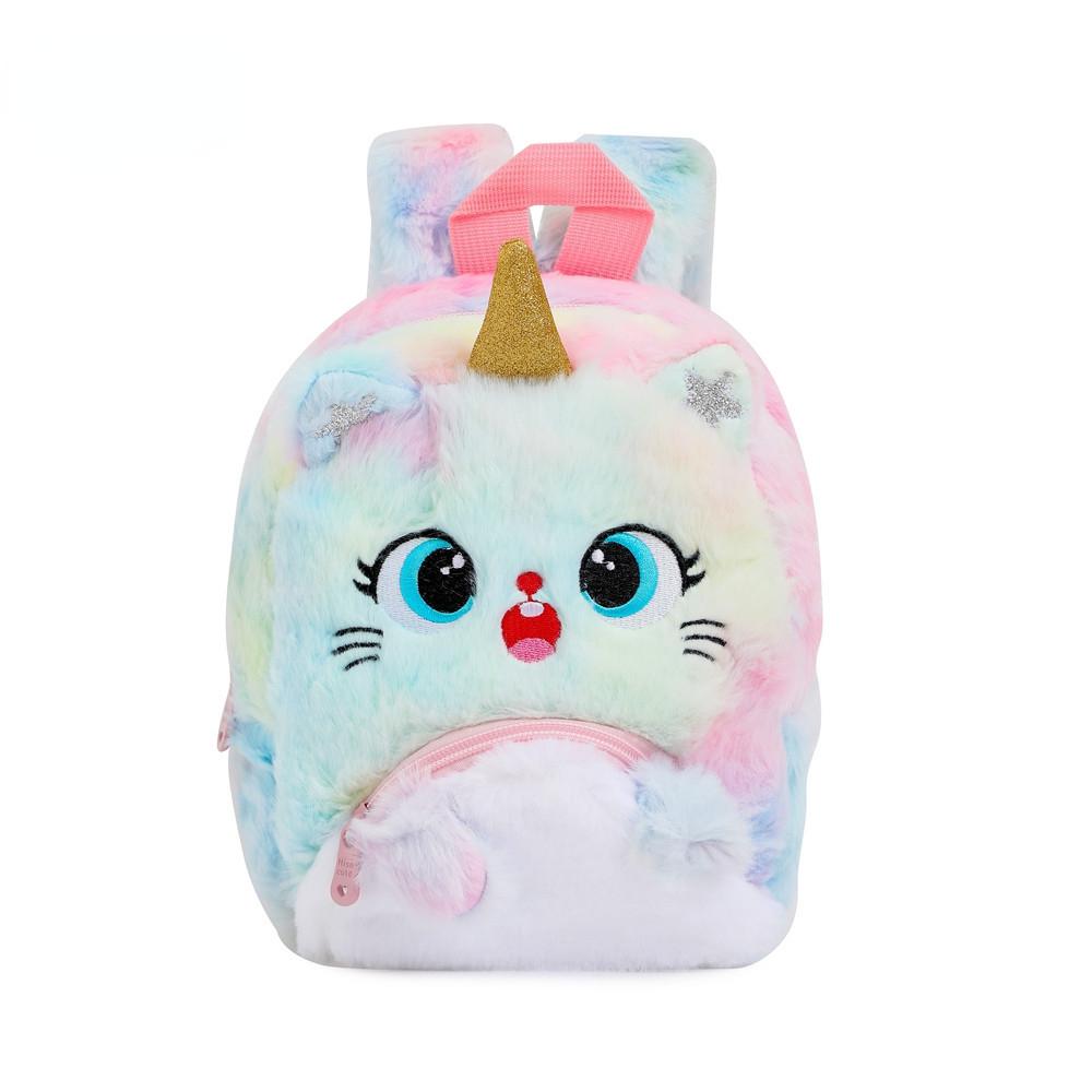 Unicorn Backpack Plush Big Eyes Backpack Kindergarten Children Cartoon Little Girl Backpack