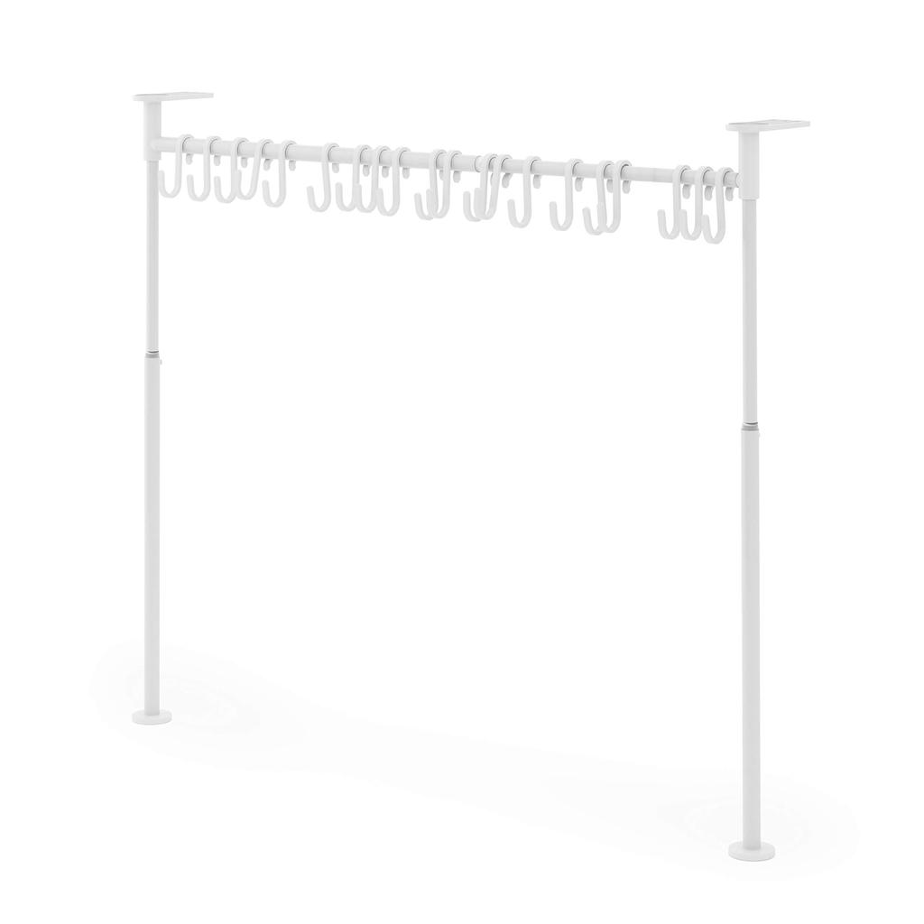Umbra ANYWHERE Kitchen Pole Tension Kitchen W66 X D8 X H51cm Rack, White, Rack, 21014474660,