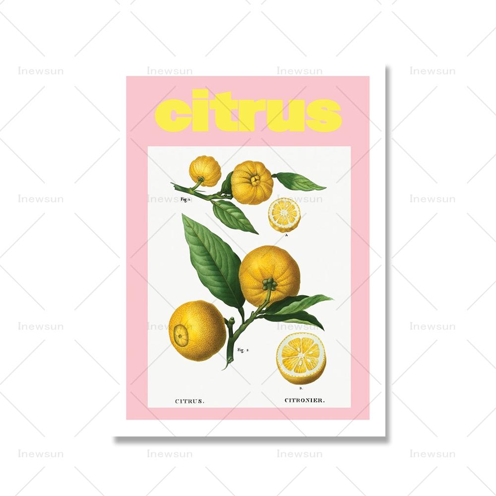 

Красочный цветок плакат и принт цитрусовые розы Блум настенная живопись на холсте природа растения фотографии современный декор для дома и офиса 21x30cm No Framed