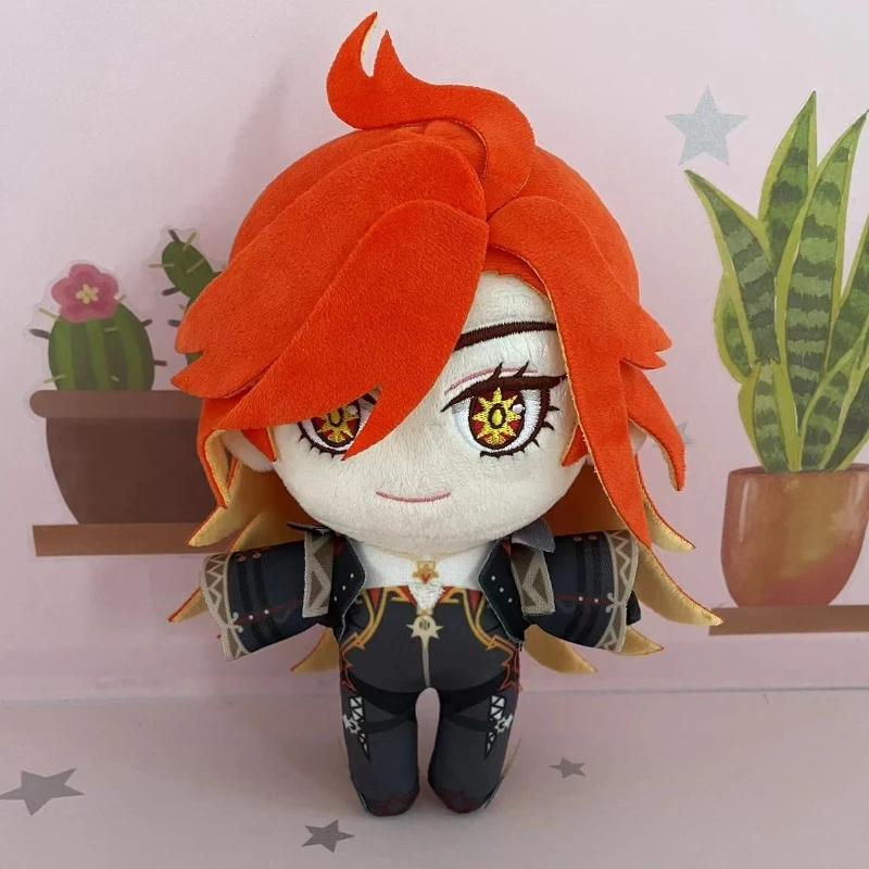 Anime Mavuika Cosplay Plush Doll 20cm Genshin Impact Pyro Archon Character Cute Soft Stuffed For Game Fans