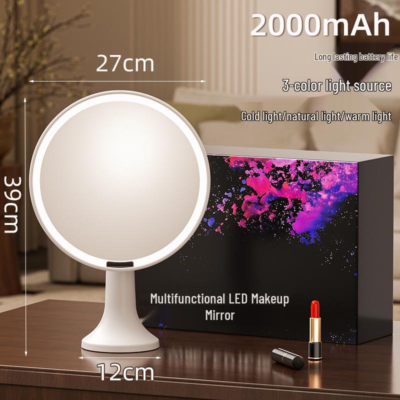 Smart LED Desktop Makeup Mirror with Light - Internet Celebrity Style