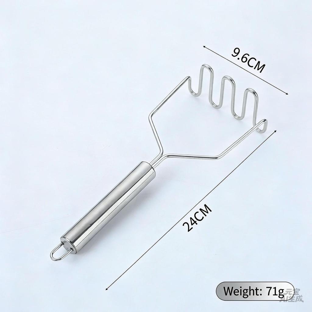 Premium Stainless Steel Potato Masher Double Grid Food Masher for Puree