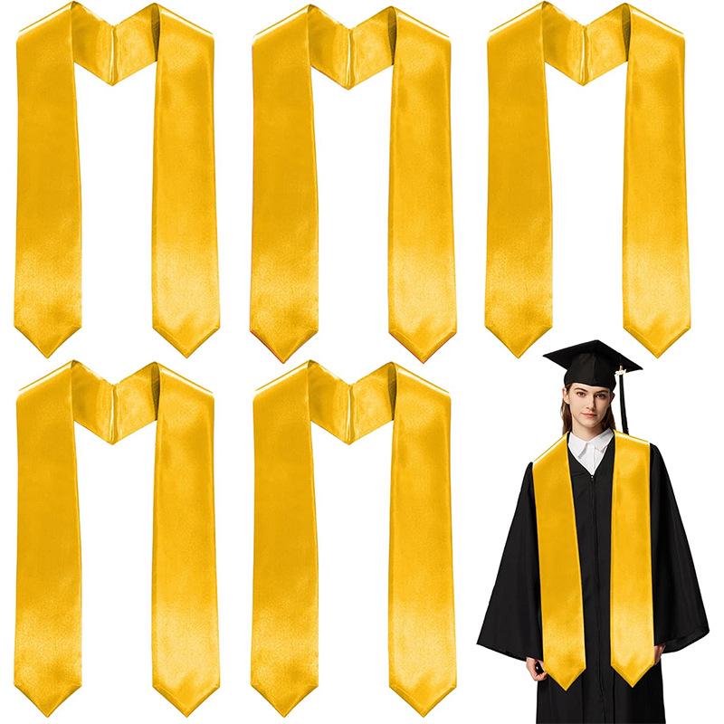 Solid Color Graduation and Honor Bachelor Stole Sash for Evening Dress