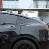 For Tesla Model Y 2019-2026 PVC Rear Window Flag Vinyl Decal Trim Sticker Window Panel Decorative Cover Car Exterior Accessories