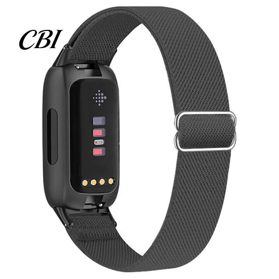 Breathable Nylon Sport Band Elastic Watch Bands for Fitbit Inspire 3, Adjustable Skin Friendly Strap Woven Sports Wristband Replacement Women Men