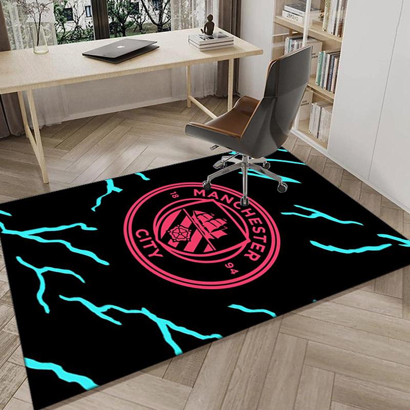 City Football Club Printed Area Rug for Office, Chair Rug, Decorative Carpet Floor Mat, Large Size Fan gifts Christmas gifts
