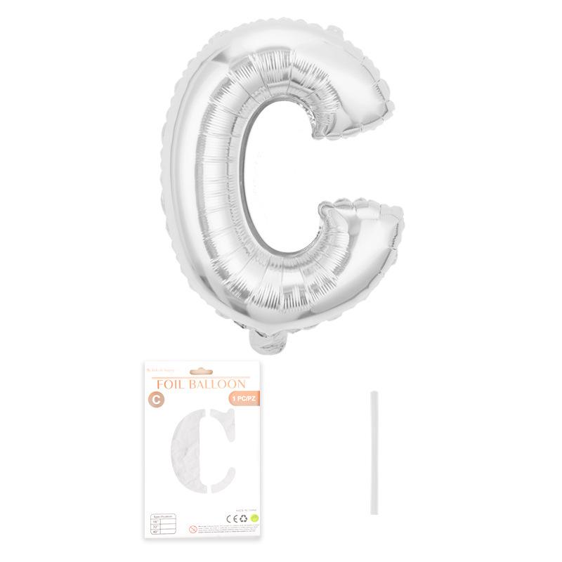Independent Paper Card Packaging 16-Inch English Letter Aluminum Film Balloon Birthday Party Decoration Arrangement Aluminum Foil Balloon