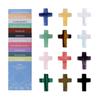 Pocket Hug Gift Natural Crystal Crosses Pendant Set With Description Cards For Jewelry Making And Home Decoration
