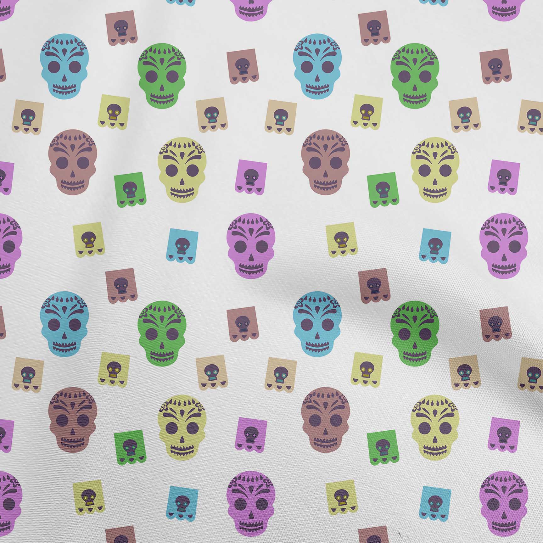 

OneOone Cotton Flex Темно-синя тканина з черепом для ремісничих проектів Декоративна тканина з принтом у дворі 40 дюймів 42 Inch Wide - Viscose Chiffon білий