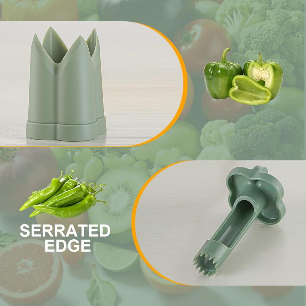 Pepper Corer Chili Seed Remover Jalapeno Peppers Cucumber Tomato Deseeder Twist Seed Bell Core Separator Cutter Kitchen Tool