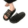 Fashion Platform Women Slippers Designer Flats Shoes Casual Slingback Sandals Summer Fashion Flip Flops 2025 New Beach Zapatillas Mujer