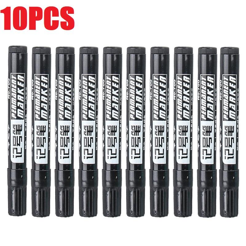 1/8/10Pcs Oil Marker Non-deletion Against Wate Quick Dry Permanent Markers for Art School Supply Black Marking Pen YQB02