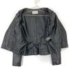 M-PREMIER COUTURE F131-002 Black Lamb Nappa Leather Collarless Jacket Jacket 36 blackUsed