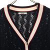 SNIDEL Long Sleeve V-neck Line Knit Cardigan F Navy Women Used